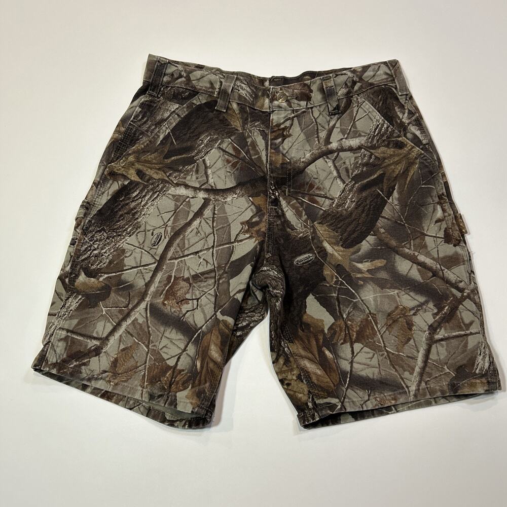 Camo Men's Utility Shorts - Realtree-Style Brown Green